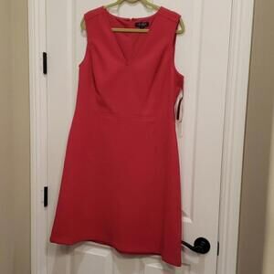 Lauren Ralph Lauren womens sheath dress $125 NWT Berry Pink siz 14 Office Casual